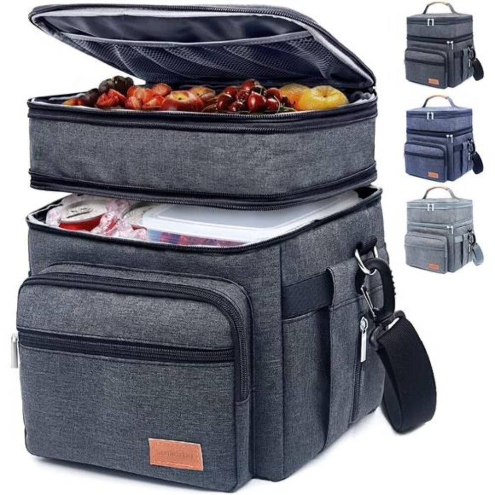 Large Insulated Lunch Bag 15L Expandable Leakproof
